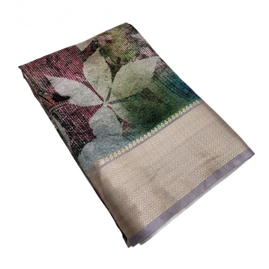 Generic Women's Cotton Silk Printed Saree With Unstitched Blouse 5.5Mtr (Multicolor) Generic Women's Cotton Silk Printed Saree With Unstitched Blouse 5.5Mtr (Multicolor)