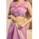 Generic Women's Faux Linen Floral Ready to wear Saree With Unstitched Blouse 5.5Mtr (Lavender) Generic Women's Faux Linen Floral Ready to wear Saree With Unstitched Blouse 5.5Mtr (Lavender)