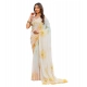 Generic Women's Georgette Floral Printed Saree With Unstitched Blouse 5.5Mtr (Off White-Yellow) Generic Women's Georgette Floral Printed Saree With Unstitched Blouse 5.5Mtr (Off White-Yellow)