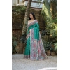 Generic Women's Faux_Tussar Geometric_Print Saree With Unstitched Blouse 5.5Mtr (Rama_Green)