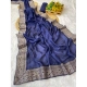 Generic Women's Silk Embroidred Saree With Unstitched Blouse 5.5Mtr (Blue) Generic Women's Silk Embroidred Saree With Unstitched Blouse 5.5Mtr (Blue)