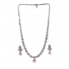 Generic Women's Brass Silver Plated Necklace set (Pink) Generic Women's Brass Silver Plated Necklace set (Pink)