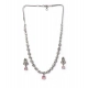 Generic Women's Brass Silver Plated Necklace set (Pink) Generic Women's Brass Silver Plated Necklace set (Pink)