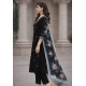 Generic Women's Chanderi Silk Ethnic Motif V-Neck 3/4th Sleeve Kurti With Pant Dupatta Set (Black) Generic Women's Chanderi Silk Ethnic Motif V-Neck 3/4th Sleeve Kurti With Pant Dupatta Set (Black)