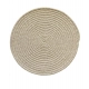 Generic Cotton Dining Table Round Placemat Mats Set of 4 (Beige-White)