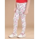 Generic Girl's Cotton Lycra Floral Elasticated Jeggings (White-Pink) Generic Girl's Cotton Lycra Floral Elasticated Jeggings (White-Pink)