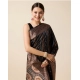 Generic Women's Soft Silk Jacquard Saree With Unstitched Blouse 5.5Mtr (Black)
