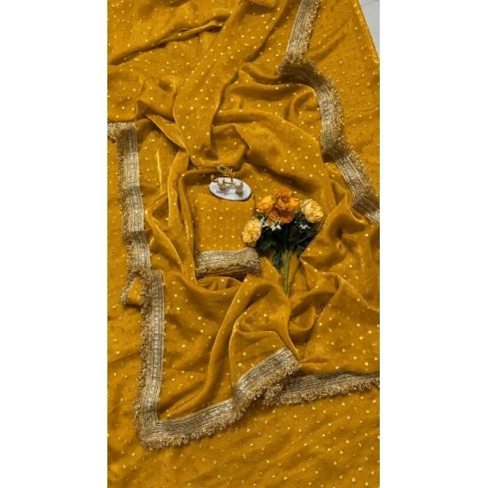 Generic Women's Silk Embellished Saree With Unstitched Blouse 5.5Mtr (Yellow) Generic Women's Silk Embellished Saree With Unstitched Blouse 5.5Mtr (Yellow)