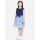 Generic Girl's Denim Polka Sleeveless Dress (Blue) Generic Girl's Denim Polka Sleeveless Dress (Blue)