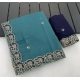 Generic Women's Star Georgette Embroidered Saree With Unstitched Blouse 5.5Mtr (Sea Green)