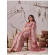 Generic Women's Faux_Linen Printed Saree With Unstitched Blouse 5.5Mtr (Mauve)