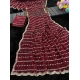 Generic Women's Slik Embellished Saree With Unstitched Blouse 5.5Mtr (Maroon)