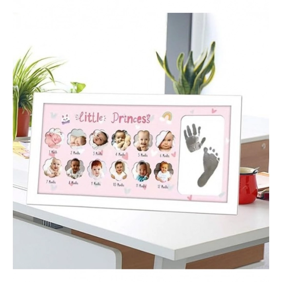 Generic Acrylic Footprint Hand Printbaby Photo Frame Ink Pad Photo Frame (Multicolor)