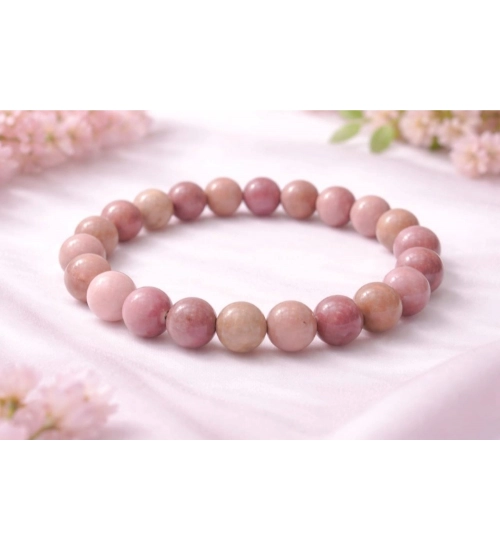 Generic Natural Crystal 8mm Rhodonite Bracelet (Light Purple) Generic Natural Crystal 8mm Rhodonite Bracelet (Light Purple)