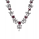 Generic Women's Brass Silver Plated Necklace set (Red) Generic Women's Brass Silver Plated Necklace set (Red)