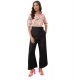 Generic Women's Polyester Floral Half Sleeves Jumpsuit (Multicolor) Generic Women's Polyester Floral Half Sleeves Jumpsuit (Multicolor)
