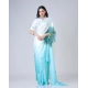 Generic Women's Soft Crepe Silk Printed Ready To Wear Saree With Unstitched Blouse 5.5Mtr (Sky Blue)