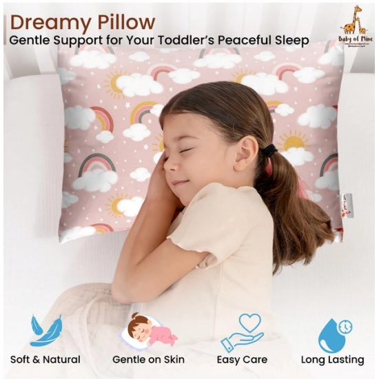 Generic Soft Plush Printed Baby Infant Pillow for Kids Age 1 To 5 Years (Pink)