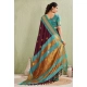 Generic Women's Silk Blended Jaquard Woven Saree With Unstitched Blouse 5.5Mtr (Purple)