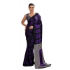 Generic Women's Satin Crepe Printed Saree With Unstitched Blouse 5.5Mtr (Purple) Generic Women's Satin Crepe Printed Saree With Unstitched Blouse 5.5Mtr (Purple)