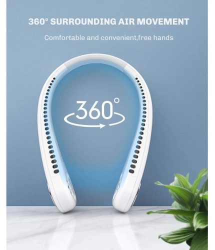 Generic Plastic USB Rechargeable Wearable Neck Fan