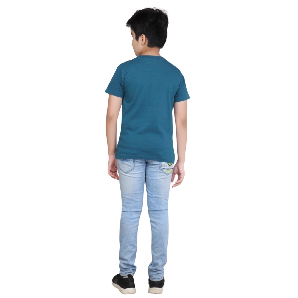 Generic Boy's Cotton Grapic Printed Round Neck T-Shirt (Teal Green) Generic Boy's Cotton Grapic Printed Round Neck T-Shirt (Teal Green)