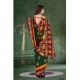 Generic Women's Soft Pure Cotton Printed Saree With Unstitched Blouse 5.5Mtr (Green)