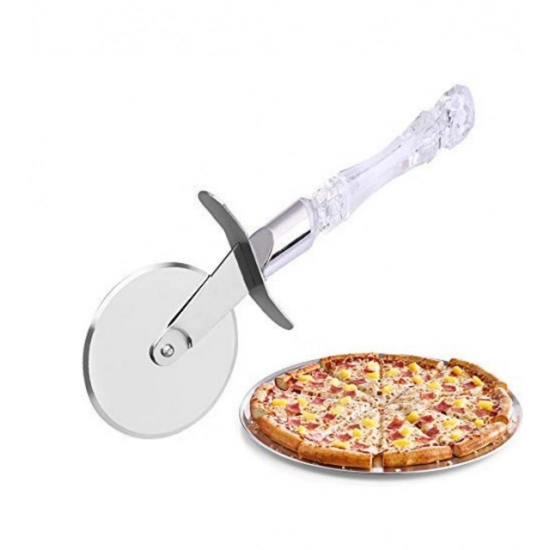 Generic Stainless Steel Cake Serving Set | Cake Cutting Knife And Server Set with Handle (Color: Assorted )