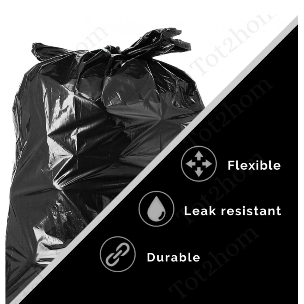Generic Pack of 4 Biodegradeable Vegetable-Paper 25 x 30 Inches Garbage Bag (Black) - Image 5