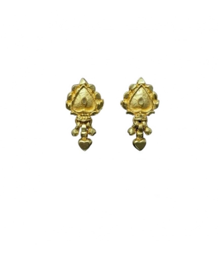 Generic Women's Pack of_2 Brass Gold-Plated Earrings (Gold)