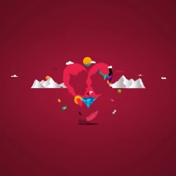 True Love Digital Art Mobile Case Cover