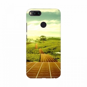 Digital Art Green Village and Race track Mobile Case Cover