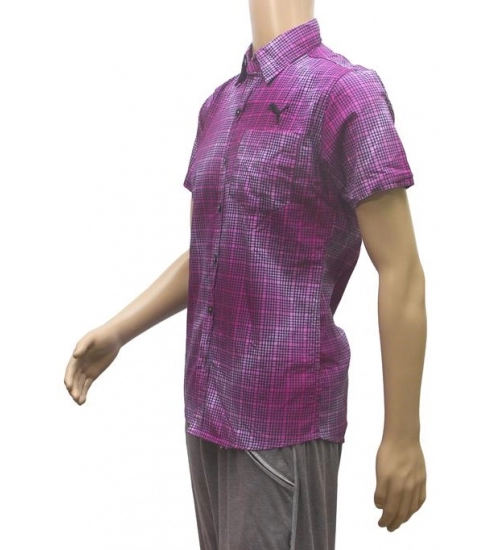 Generic Mens Cotton Mix Casual Men Shirts (Violet, L)