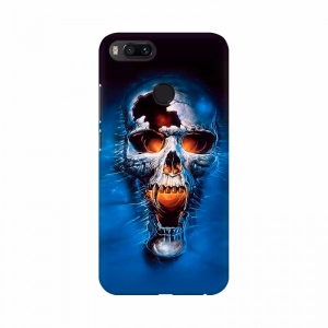 Blue Skull Wallpaper Mobile Case Cover