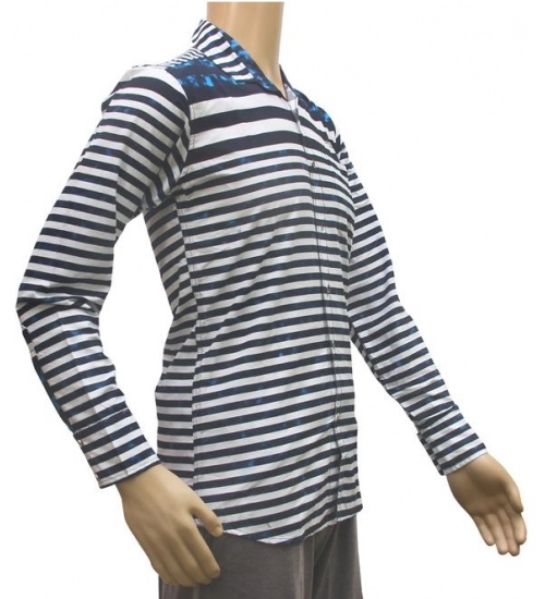 Generic Mens Cotton Casual Men Shirts (Blue, White, XS)