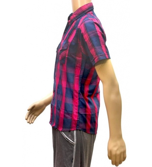 Generic Mens Cotton Casual Men Shirts (Blue, Purple, M)