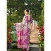 Generic Women's Faux_Tussar Kalamkari_Print Saree With Unstitched Blouse 5.5Mtr (Purple)