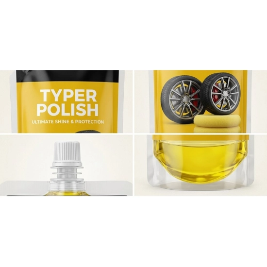 Generic Pack of 2 Ultra Tyre Shine & Polish Liquid Pouches 200 ML Generic Pack of 2 Ultra Tyre Shine & Polish Liquid Pouches 200 ML