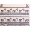 Generic Women's Linen Cotton Printed Saree With Unstitched Blouse 5.5Mtr (Off White)