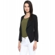 Generic Women's Polyester Solid Long Sleeves Blazer (Black) Generic Women's Polyester Solid Long Sleeves Blazer (Black)