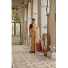 Generic Women's Silk_Blend Ethnic Ikat Pattern Saree With Unstitched Blouse 5.5Mtr (Cream)