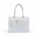 Generic Women's Polyurethane Croco Shoulder Tote Bag (White)