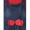 Generic Girl's Denim & Cotton Bow Sleeveless Dungaree (Red) Generic Girl's Denim & Cotton Bow Sleeveless Dungaree (Red)