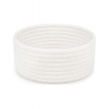 Generic Cotton 8x3 Inch Round 1 Pcs Bedside Organizer With Out Lid (White)