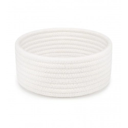 Generic Cotton 8x3 Inch Round 1 Pcs Bedside Organizer With Out Lid (White)