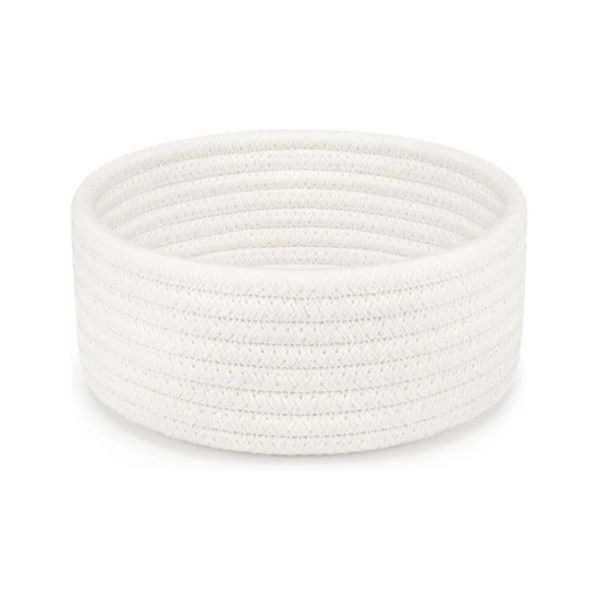 Generic Cotton 8x3 Inch Round 1 Pcs Bedside Organizer With Out Lid (White) Generic Cotton 8x3 Inch Round 1 Pcs Bedside Organizer With Out Lid (White)