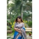 Generic Women's Faux_Tussar Geometric_Print Saree With Unstitched Blouse 5.5Mtr (Royal_Blue) Generic Women's Faux_Tussar Geometric_Print Saree With Unstitched Blouse 5.5Mtr (Royal_Blue)