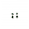 Generic Women's Brass Silver Plated Pendant Set (Green) Generic Women's Brass Silver Plated Pendant Set (Green)