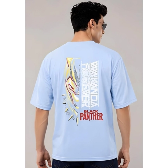 Generic Men's Cotton Blend Printed Oversized Round Neck Half Sleeve T-Shirt (Light Blue) Generic Men's Cotton Blend Printed Oversized Round Neck Half Sleeve T-Shirt (Light Blue)