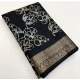 Generic Women's Cotton Silk Floral Printed Saree With Unstitched Blouse 5.5Mtr (Black) Generic Women's Cotton Silk Floral Printed Saree With Unstitched Blouse 5.5Mtr (Black)